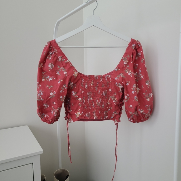 A&F Puff Sleeve Corset Top - Picture 4 of 6